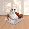 thumbnail image 4 of Alfombrilla para gatos 2 en 1 impermeable para otoño e invierno, cama cálida para perros para el suelo del hogar (gris) Likrtyny Para estrenar, 4 of 7