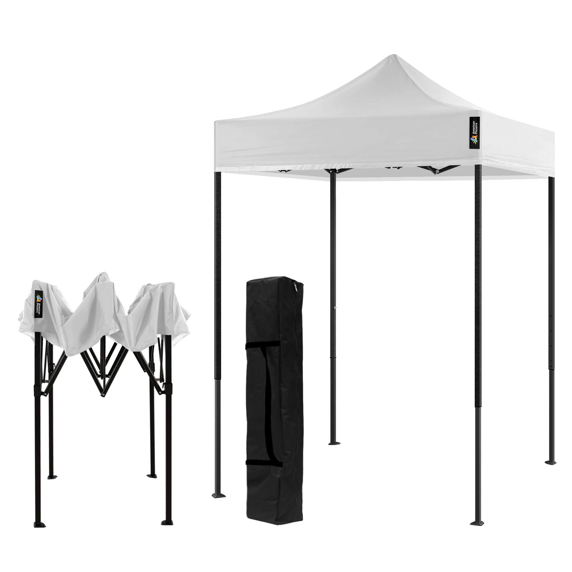 Black Frame , White AMERICAN PHOENIX 10x10 Pop Up Canopy Tent Portable Instant Commercial Tent Heavy Duty Outdoor Market Shelter 10x10 