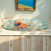 Octopus Surfboard Wall Art – Coastal Nautical Decor, PVC Outdoor Beach Sign, Ocean Lover Gift, Octopus Decoration, 3 Foot