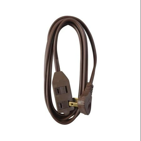 HO WAH GENTIN KINTRON SDNBHD Extension Cord, 16/2 SPT-2 Low Profile Polarized Slender Plug, Brown, 11-Ft.