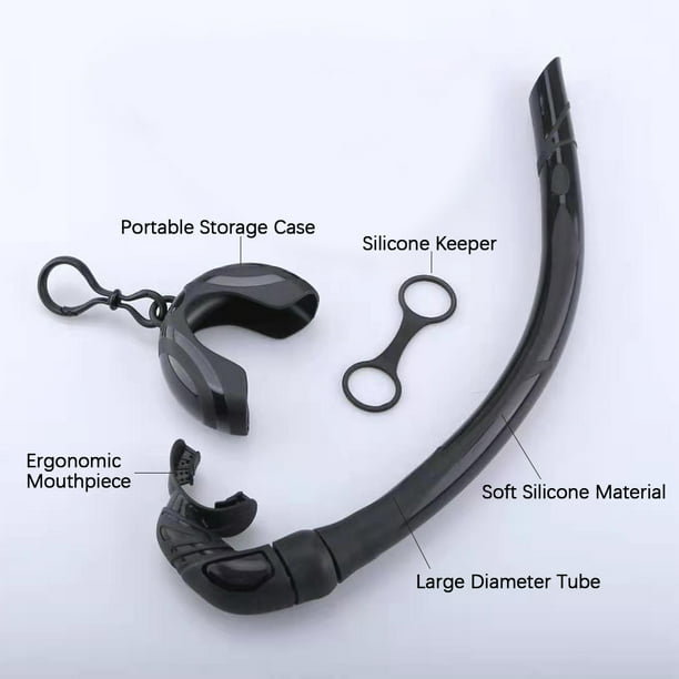 Tuba Pliable En Silicone Qualité Alimentaire – Léger, Confortable, Pour Plongée, Natation, Surf (rose)