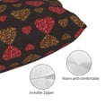 thumbnail image 3 of Rateoe Gold Glitter Heart Pattern Decorative Pillow Case,Throw Pillow Covers,Plush Pillow Cover,Soft Pillow Case,Velvet Pillow Case-16"x24", 3 of 6
