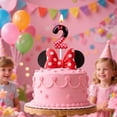 thumbnail image 3 of Bougies d'Anniversaire Souris Rouges (Rouge à Pois Blancs, Numéro 1), 3 of 7