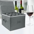 thumbnail image 1 of 1 contenedor para guardar copas de vino con separadores, caja plegable para guardar vasos y artículos para el hogar., 1 of 5