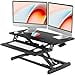 thumbnail image 2 of JOY worker Standing Desk Converter, 32" Wide Height Adjustable Sit Stand Up Desk Riser with Keyboard Tray, Desktop Workstation Riser for Home Office Computer Laptop, Particle Board, Black, 2 of 4