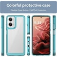 thumbnail image 2 of Case for Moto G35 5G,Moto G35 5G Case,Transparent TPU+PC Acrylic Protective Military Grade  Heavy Duty Shockproof Protection Phone Case for Motorola Moto G35 5G (Clear Blue), 2 of 8