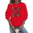 thumbnail image 6 of Love Like Jesus Sweatshirts for Women Valentines Sweatshirt Leopard Letter Long Sleeve Pullover Top, 6 of 8