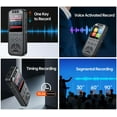 thumbnail image 4 of Digital Voice Recorder, 64GB Voice Activated Recording MP3 Player with Playback, Noise Reduction, 280hrs Recording Files Device, Support Password, Dictaphone Recorder for Lectures/Classes/Interview, 4 of 10