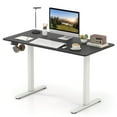 thumbnail image 2 of Costway 48" x 24" Electric Standing Desk with LED Display 2 Memory Height Settings for Home Black+White, 2 of 9