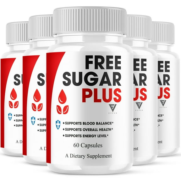 (5 Pack) Free Sugar Plus Capsules, FreeSugarPlus Blood Support (300 Capsules)