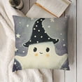 thumbnail image 3 of SHANXI Halloween Pillow CoverGhost with Bow Pumpkin Decoration Holiday Farmhouse Pillow Case Decor for Home Sofa Couch 24x24in, 3 of 5