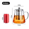 thumbnail image 2 of Tetera de vidrio PARACITY de 1300 ml de borosilicato con infusor para estufa, 2 of 8
