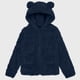 thumbnail image 5 of Abrigo de invierno para niños con forro polar de color liso, manga larga, capucha y cremallera, bonita blusa abrigada con bolsillo grande para niñas, top de poliéster, 5 of 8
