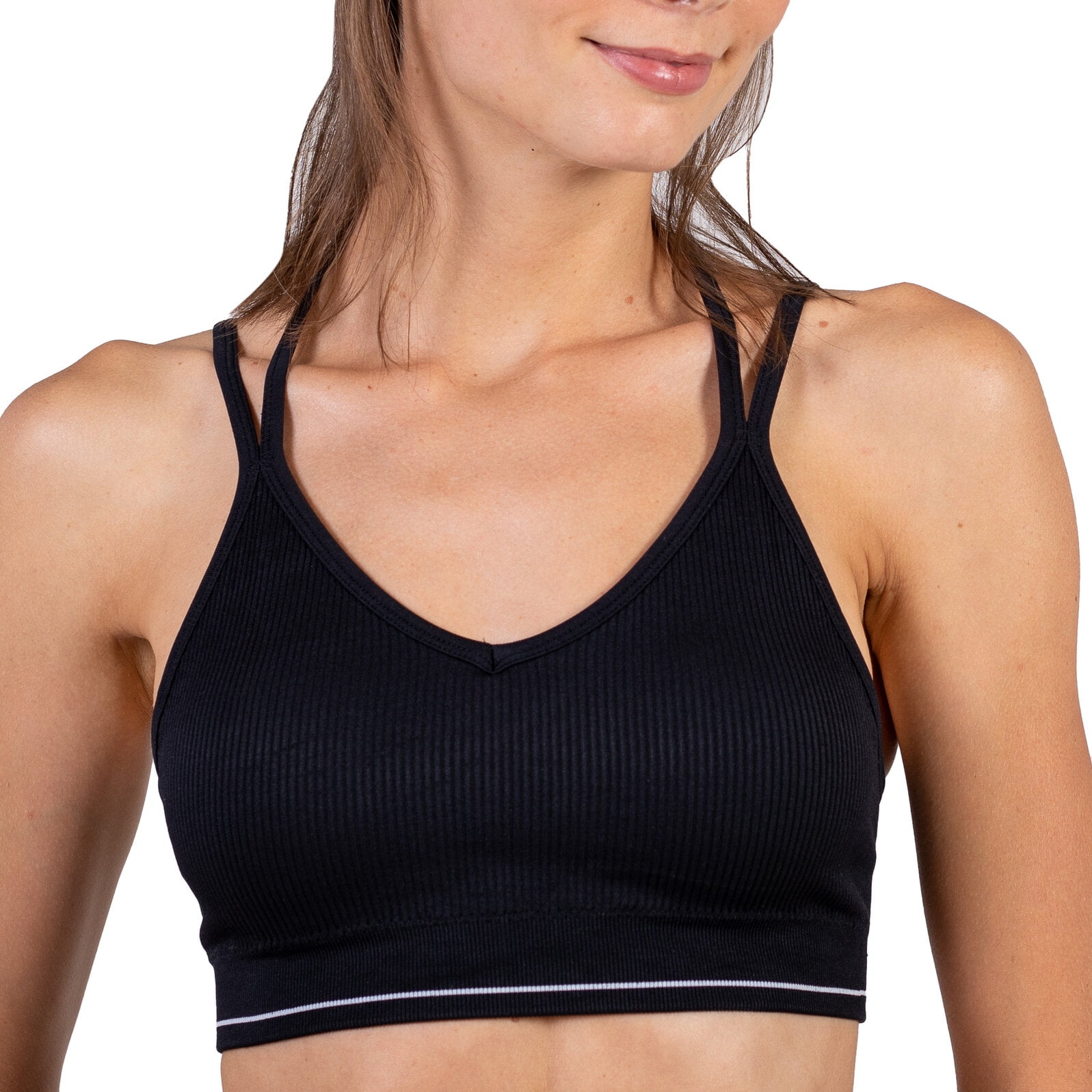 Womens Ribbed Seamless Sports Bra For Gym Workouts, Yoga, Running by MAXXIM  