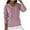 Pink, variant on Lovskoo Sweaters for Women Long Sleeves V-Neck Pullover Solid Color Casual Blouse Tops Pink