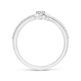 thumbnail image 2 of ANGARA Natural Diamond Heart Engagement Ring in 14K White Gold for Women (Size-3mm| Color-I-J| Clarity-I1-I2) | April Birthstone, Anniversary, Jewelry Gift for Women | Natural Diamond Ring, 2 of 9