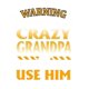 thumbnail image 2 of WARNING I HAVE A CRAZY GRANDMA AND I'M NOT AFRAID TO USE HER Print, Crew Neck Cotton T-shirt For Girls, Leisurely Short Sleeve Tees For Sports, 2 of 7