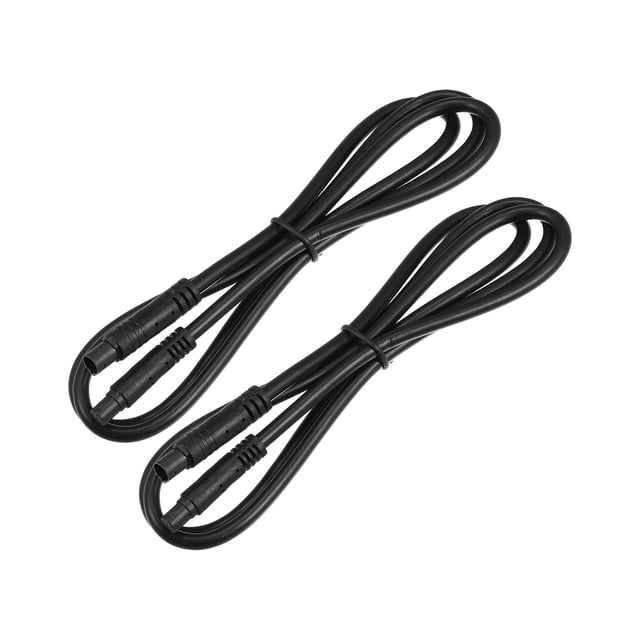 Unique Bargains 2 Pcs 8 Pin 3.28ft 100cm Backup Camera Extension Cable Dash Camera Cord Wires Car Rear View Camera