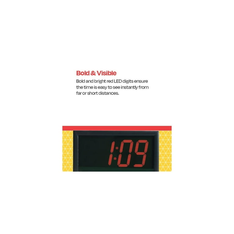 School Smart - 90525 LED Clock with Remote Control, High