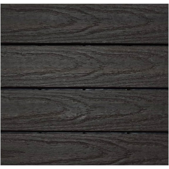 UltraShield Naturale 1 ft. x 1 ft. Quick Deck Outdoor Composite Deck Tile Sample (Indonesian Merbau)