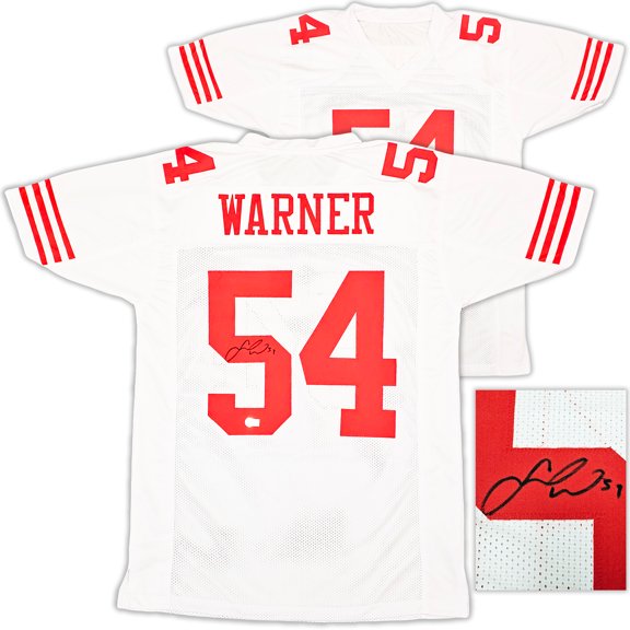 San Francisco 49ers Fred Warner Autographed White Jersey Beckett BAS Witness 221072