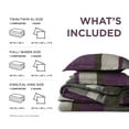 thumbnail image 2 of Regency Heights King/Cal King Comforter Set Purple, 3 Pieces Faux Suede Comforters King/Cal King Size, Pieced Bedding Comforters Sets, Cozy Comforter Bed Set, Machine Washable, 2 of 8