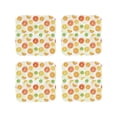 thumbnail image 1 of Vsdgher Colorful Lemons Print Leather Coasters for Drinks, Durable Drink Coasters 4 Set for Tabletop Protection, Luxurious Home Décor and Housewarming Gift-Square, 1 of 6