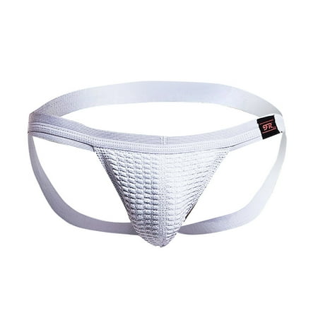 

wofedyo women s pants Mens 3.2cm Strap Waistband Athletic Supporter T-back Thong Underwear thongs for women pack