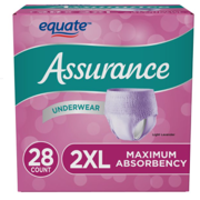 Assurance Women's Maximum Incontinence Underwear, XXL 56 Count(2 Pack of 28 count)