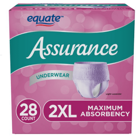 Assurance Women's Maximum Incontinence Underwear, XXL 56 Count(2 Pack of 28 count)