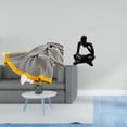 thumbnail image 2 of Manta abstracta de punto a rayas, suave y cálida, estilo rústico, para dormitorio, sofá, cama, silla, estatua de pensador, mesa, sala de estar, estant, 2 of 8