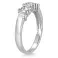thumbnail image 2 of SZUL Women's 1/2 Carat TW 3 Stone S Groove Diamond Band in 10K White Gold  (J-K-L Color, I2-I3 Clarity), 2 of 3