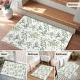 thumbnail image 5 of Sage Green Eucalyptus Entryway Rug 2'x3'&nbsp; Non Slip Front Door Mats, Spring Watercolor Botanical Leaves Entrance Rugs Indoor Outdoor Carpet, Washable Floor Mats Small Area Rug for Bedroom Kitchen, 5 of 8