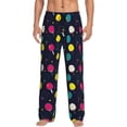 thumbnail image 1 of Fotbe Colorful Ping Pong Rackets Pantalones de Pijama para Hombre, Pantalones de Dormir, Pantalones de Casa con Cintura Ajustable y Bolsillos-Large, 1 of 6