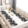 thumbnail image 2 of Gray Marble Gold Wave Pattern Summer Placemats Table Placemats Set Of 6-Linen Kitchen Washable Placemats Table Mats 11.8"x17.7" Non-Slip Heat Resistant, 2 of 5
