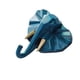 thumbnail image 2 of Cateissary Gancho de cabeza de elefante de resina elegante, funcional y decorativo, gancho para abrigos con cabeza de Animal Decoración del hogar Azul retro (elefante), 2 of 6