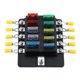thumbnail image 3 of 10 Way Blade Fuse Box Holder Fuse Blocks con Indicador LED rojo 10Pcs Fuses 10Pcs Terminal Carevas Bloque de fusibles, 3 of 7