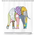 thumbnail image 1 of Shower Curtains 70" x 93" from DiaNoche Designs by Marley Ungaro - Elephant White, 1 of 1