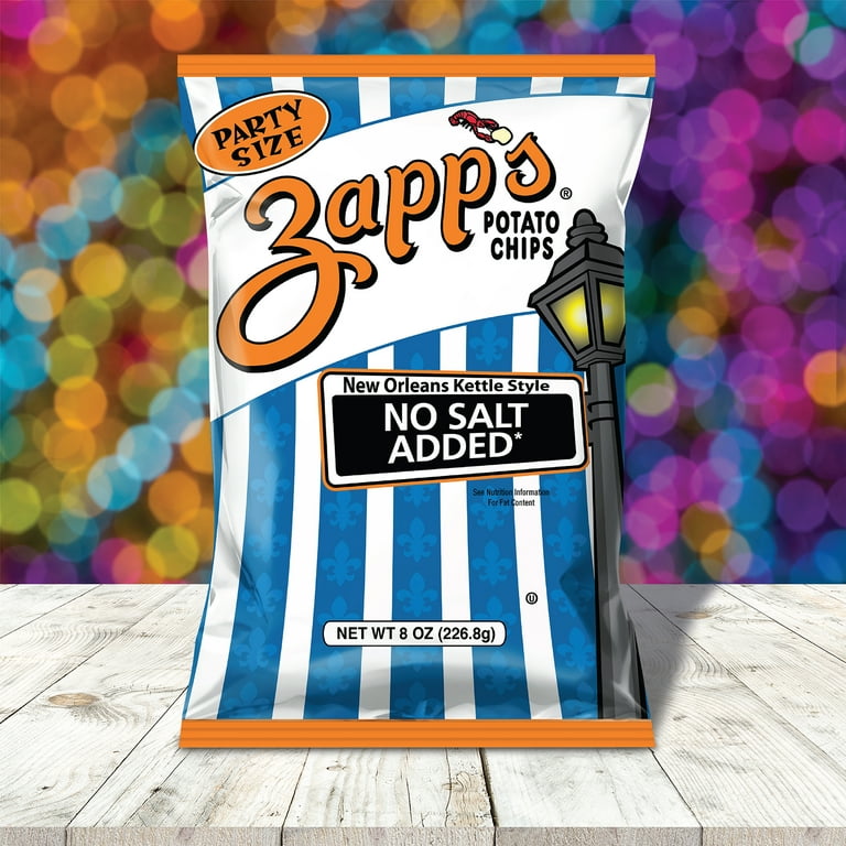 Zapp's No Salt Added New Orleans Kettle Style Potato Chips, Gluten