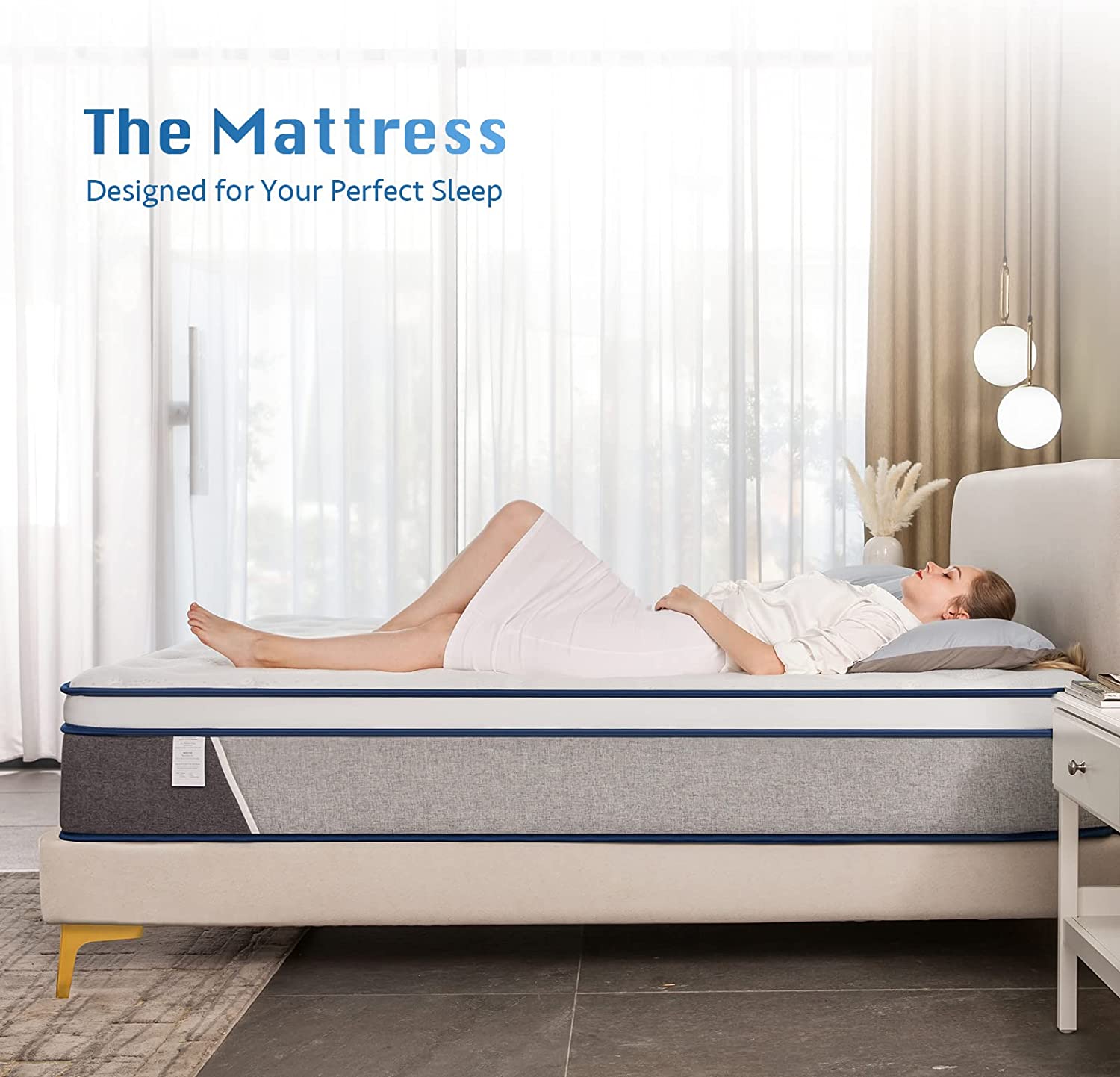 Queen Mattress Rimensy 12 Inch Hybrid Mattress In A Box Gel Memory Foam Mattress Individually 