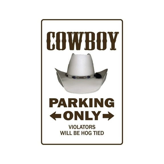 SignMission 8 x 12 in. I Am the Cowboy Warning Decal - Decals Hat Rodeo Ranch Horse Bronco