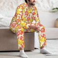 thumbnail image 7 of Honeii Snake Pattern Mens Pajamas Set,2pcs Men's Lounge Long Sleeve Sleep Shirt and Pajama Bottoms Sleepwear Set,Mens Pjs Sets-XX-Large, 7 of 7