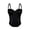 Black-1, variant on Women's Floral Lace Bustier Spaghetti Strap Sheer Mesh Corset Top Sleeveless Spaghetti-Strap Zipper Bodysuit Cami