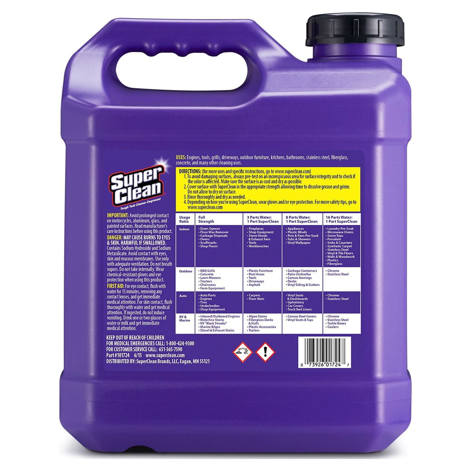 (2 pack) Super Clean Tough Task Cleaner-Degreaser, 2.5 gal