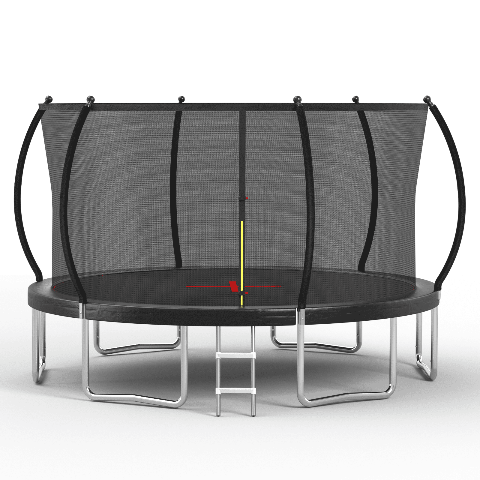 Mini Trampoline, YC 14FT trampoline Pumpkin- Standard- Black, Black Trampoline For Kids,Steel Fitness Trampoline, Fitness & Sports Fitness Trampolines