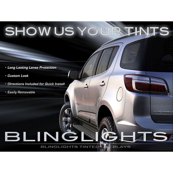 For Chevrolet TrailBlazer Murdered Out Taillamp Covers Tinted Taillight Overlay Guards