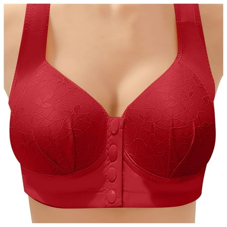 Siilsaa Sports Bra Bras for Women - Bralettes for Women with Support - from Small to Plus Size Lingerie Red 42