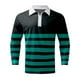 thumbnail image 2 of Camisas Para Hombre Manga Larga Camiseta de manga larga con estampado Digital 3D y cremallera de solapa suelta a la para hombre (Green, L), 2 of 4