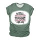 thumbnail image 1 of Mujeres Casual Béisbol Mamá Tie-dyed Impreso Manga corta Cuello redondo Pullover Blusa Camiseta Tops OAVQHLG3B Store lin121212, 1 of 5