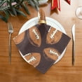 thumbnail image 5 of JSTEL Brown Football Cloth Napkins Set of 6, 20x20 Inch Washable and Reusable Napkin for Decoupage Dinner Party Everyday Use, 5 of 6